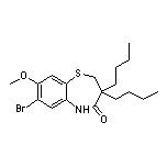 7-Bromo-3,3-dibutyl-8-methoxy-2,3-dihydrobenzo[b][1,4]thiazepin-4(5H)-one