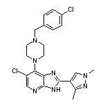 6-Chloro-7-[4-(4-chlorobenzyl)-1-piperazinyl]-2-(1,3-dimethyl-4-pyrazolyl)-3H-imidazo[4,5-b]pyridine