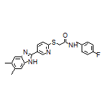 2-[[5-(5,6-Dimethyl-2-benzimidazolyl)-2-pyridyl]thio]-N-(4-fluorobenzyl)acetamide