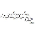 3-[5-[4-(Cyclopentyloxy)-2-hydroxybenzoyl]-2-[(3-hydroxy-6-benzisoxazolyl)methoxy]phenyl]propanoic Acid