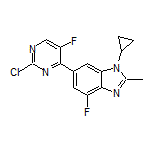 6-(2-Chloro-5-fluoro-4-pyrimidinyl)-1-cyclopropyl-4-fluoro-2-methylbenzimidazole