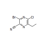 3-Bromo-5-chloro-6-ethylpyrazine-2-carbonitrile