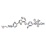 1-[[3-Fluoro-4-[[2-[5-[[(2-methoxyethyl)amino]methyl]pyridin-2-yl]thieno[3,2-b]pyridin-7-yl]oxy]phenyl]carbamoyl]cyclopropanecarboxylic Acid