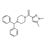 (4-Benzhydrylpiperazin-1-yl)(1,5-dimethyl-1H-pyrazol-3-yl)methanone