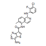 4-Amino-N-[1-[(3-chloro-2-fluorophenyl)amino]-6-methylisoquinolin-5-yl]thieno[3,2-d]pyrimidine-7-carboxamide