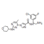 (S)-N-[2-Amino-1-(3-chloro-5-fluorophenyl)ethyl]-1-[5-methyl-2-[(tetrahydro-2H-pyran-4-yl)amino]-4-pyrimidinyl]-1H-imidazole-4-carboxamide