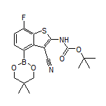 2-(Boc-amino)-4-(5,5-dimethyl-1,3,2-dioxaborinan-2-yl)-7-fluorobenzo[b]thiophene-3-carbonitrile