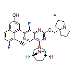 4-[4-[3,8-Diazabicyclo[3.2.1]octan-3-yl]-8-fluoro-2-[[(2S,7aS)-2-fluorohexahydro-1H-pyrrolizin-7a-yl]methoxy]pyrido[4,3-d]pyrimidin-7-yl]-5-ethynyl-6-fluoronaphthalen-2-ol