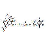 (2R,3R,4R,5R,6R)-5-Acetamido-2-(acetoxymethyl)-6-[2-[2-[5-oxo-5-(perfluorophenoxy)pentanamido]ethoxy]ethoxy]tetrahydro-2H-pyran-3,4-diyl Diacetate