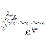 (2R,3R,4R,5R,6R)-5-Acetamido-2-(acetoxymethyl)-6-[2-[2-[2-(2-aminoethoxy)ethoxy]ethoxy]ethoxy]tetrahydro-2H-pyran-3,4-diyl Diacetate p-Toluenesulfonate