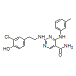 2-[(3-Chloro-4-hydroxyphenethyl)amino]-4-(m-tolylamino)pyrimidine-5-carboxamide