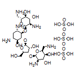(2S,3S,4R,5R,6R)-5-Amino-2-(aminomethyl)-6-[[(2R,3S,4R,5S)-5-[[(1R,2R,3S,5R,6S)-3,5-diamino-2-[[(2R,3R,4R,5S,6R)-3-amino-6-(aminomethyl)-4,5-dihydroxytetrahydro-2H-pyran-2-yl]oxy]-6-hydroxycyclohexyl]oxy]-4-hydroxy-2-(hydroxymethyl)tetrahydrofuran-3-yl]oxy]tetrahydro-2H-pyran-3,4-diol Tris(sulfate)
