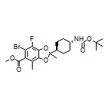 Methyl 6-Bromo-2-[trans-4-(Boc-amino)cyclohexyl]-7-fluoro-2,4-dimethylbenzo[d][1,3]dioxole-5-carboxylate
