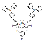 3,7-Bis[(E)-4-(diphenylamino)styryl]-5,5-difluoro-2,8-diiodo-10-(2,4,6-trifluorophenyl)-5H-dipyrrolo[1,2-c:2’,1’-f][1,3,2]diazaborinin-4-ium-5-uide
