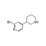 2-Bromo-4-(3-piperidyl)pyridine