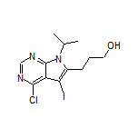 3-(4-Chloro-5-iodo-7-isopropyl-7H-pyrrolo[2,3-d]pyrimidin-6-yl)-1-propanol