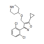 5-Cyclopropyl-3-(2,6-dichlorophenyl)-4-[(4-piperidyloxy)methyl]isoxazole