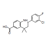 2-(3-Chloro-4-fluorophenyl)-4,4-dimethyl-1,2,3,4-tetrahydroquinoline-6-carboxylic Acid