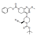 (S)-2-[1-Boc-4-[7-Cbz-2-(methylthio)-5,6,7,8-tetrahydropyrido[3,4-d]pyrimidin-4-yl]-2-piperazinyl]acetonitrile