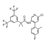 2-[3,5-Bis(trifluoromethyl)phenyl]-N-[6-chloro-4-(4-fluoro-2-methylphenyl)-3-pyridyl]-2-methylpropanamide