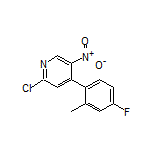 2-Chloro-4-(4-fluoro-2-methylphenyl)-5-nitropyridine