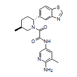 N-(6-Amino-5-methyl-3-pyridyl)-2-[(2R,5S)-2-(5-benzothiazolyl)-5-methyl-1-piperidyl]-2-oxoacetamide