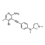 4-Bromo-5-methyl-3-[[4-[methyl(1-methyl-3-pyrrolidinyl)amino]phenyl]ethynyl]pyridin-2-amine