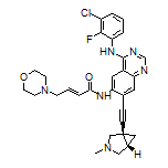 (E)-N-[4-[(3-Chloro-2-fluorophenyl)amino]-7-[[(1R,5S)-3-methyl-3-azabicyclo[3.1.0]hexan-1-yl]ethynyl]quinazolin-6-yl]-4-morpholino-2-butenamide