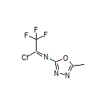2,2,2-Trifluoro-N-(5-methyl-1,3,4-oxadiazol-2-yl)acetimidoyl Chloride
