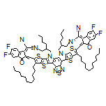 2,2’-[[[12,13-Bis(2-ethylhexyl)-3,9-diundecyl-12,13-dihydro-[1,2,5]thiadiazolo[3,4-e]thieno[2’’,3’’:4’,5’]thieno[2’,3’:4,5]pyrrolo[3,2-g]thieno[2’,3’:4,5]thieno[3,2-b]indole-2,10-diyl]bis(methanylylidene)]bis(5,6-difluoro-3-oxo-2,3-dihydro-1H-indene-2,1-diylidene)]dimalononitrile