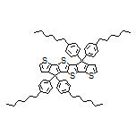 4,4,9,9-Tetrakis(4-hexylphenyl)-4,9-dihydrothieno[3’,2’:4,5]cyclopenta[1,2-b]thieno[2’’,3’’:3’,4’]cyclopenta[1’,2’:4,5]thieno[2,3-d]thiophene
