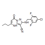 2-[(4-Chloro-2,6-difluorobenzyl)amino]-7-oxo-5-propyl-4,7-dihydropyrazolo[1,5-a]pyrimidine-3-carbonitrile