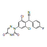 2-[2,6-Dichloro-4-(3,5-dioxo-4,5-dihydro-1,2,4-triazin-2(3H)-yl)phenyl]-2-(4-fluorophenyl)acetonitrile