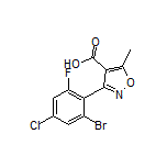 3-(2-Bromo-4-chloro-6-fluorophenyl)-5-methylisoxazole-4-carboxylic Acid