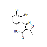 3-(2-Bromo-3-chlorophenyl)-5-methylisoxazole-4-carboxylic Acid