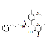 3-(3-Hydroxy-6-methyl-4-oxo-4H-pyran-2-yl)-3-(3-methoxy-4-methylphenyl)-N-(3-phenylpropyl)propanamide