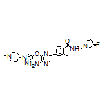 (R)-4-[5-Amino-6-[[1-(1-methyl-4-piperidyl)-4-pyrazolyl]oxy]-2-pyrazinyl]-N-[2-(3-fluoro-1-pyrrolidinyl)ethyl]-2,6-dimethylbenzamide