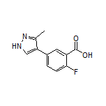 2-Fluoro-5-(3-methyl-1H-pyrazol-4-yl)benzoic Acid