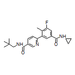 6-[5-(Cyclopropylcarbamoyl)-3-fluoro-2-methylphenyl]-N-neopentylnicotinamide