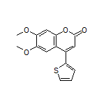 6,7-Dimethoxy-4-(thiophen-2-yl)-2H-chromen-2-one