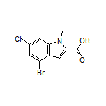 4-Bromo-6-chloro-1-methylindole-2-carboxylic Acid