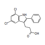 3-(5,7-Dichloro-2-phenyl-1H-indol-3-yl)propanoic Acid