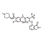 2-Fluoro-5-methoxy-4-[[4-[(2-methyl-3-oxo-4-isoindolinyl)oxy]-5-(trifluoromethyl)-2-pyrimidinyl]amino]-N-(1-methyl-4-piperidyl)benzamide