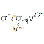 N-[2-Fluoro-4-[(1S,2S)-2-(3-pyridyl)cyclopropanecarboxamido]benzyl]-4-(1-piperazinyl)benzamide xTrifluoroacetate