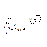 2-[N-(4-Fluorophenyl)methylsulfonamido]-N-[4-(6-methylbenzo[d]thiazol-2-yl)phenyl]acetamide