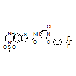 N-[2-Chloro-6-[4-(trifluoromethyl)phenoxy]-4-pyridyl]-1-(methylsulfonyl)-1,2,3,4-tetrahydrothieno[2,3-g]quinoxaline-7-carboxamide