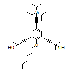 4,4’-[2-(Hexyloxy)-5-[(triisopropylsilyl)ethynyl]-1,3-phenylene]bis(2-methyl-3-butyn-2-ol)