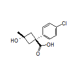 trans-1-(4-Chlorophenyl)-3-hydroxy-3-methylcyclobutanecarboxylic Acid