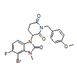 3-(4-Bromo-5-fluoro-3-methyl-2-oxo-2,3-dihydro-1H-benzo[d]imidazol-1-yl)-1-(4-methoxybenzyl)piperidine-2,6-dione