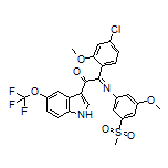 2-(4-Chloro-2-methoxyphenyl)-2-[[3-methoxy-5-(methylsulfonyl)phenyl]imino]-1-[5-(trifluoromethoxy)-1H-indol-3-yl]ethan-1-one